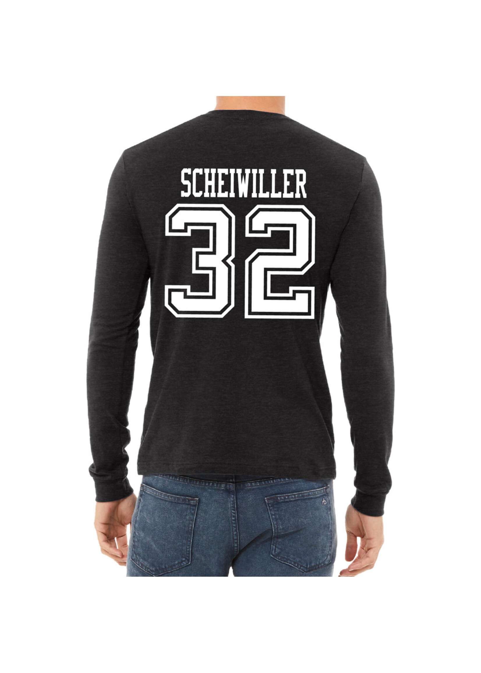 AHUNDYP #32 Alex Scheiwiller North Dakota Hockey Sport Adult Long Sleeve