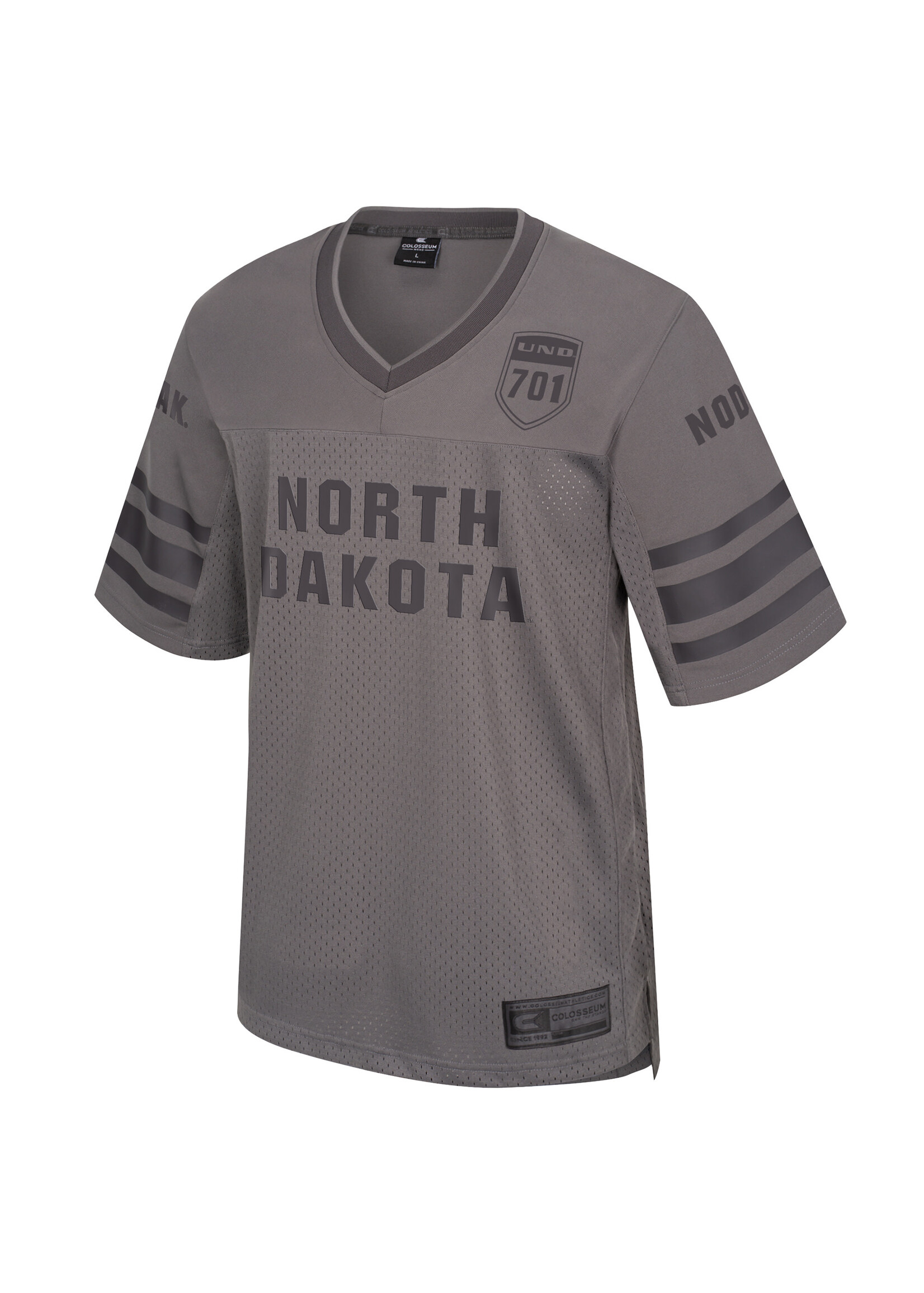 Colosseum Athletics Youth Graphite North Dakota Football Jersey