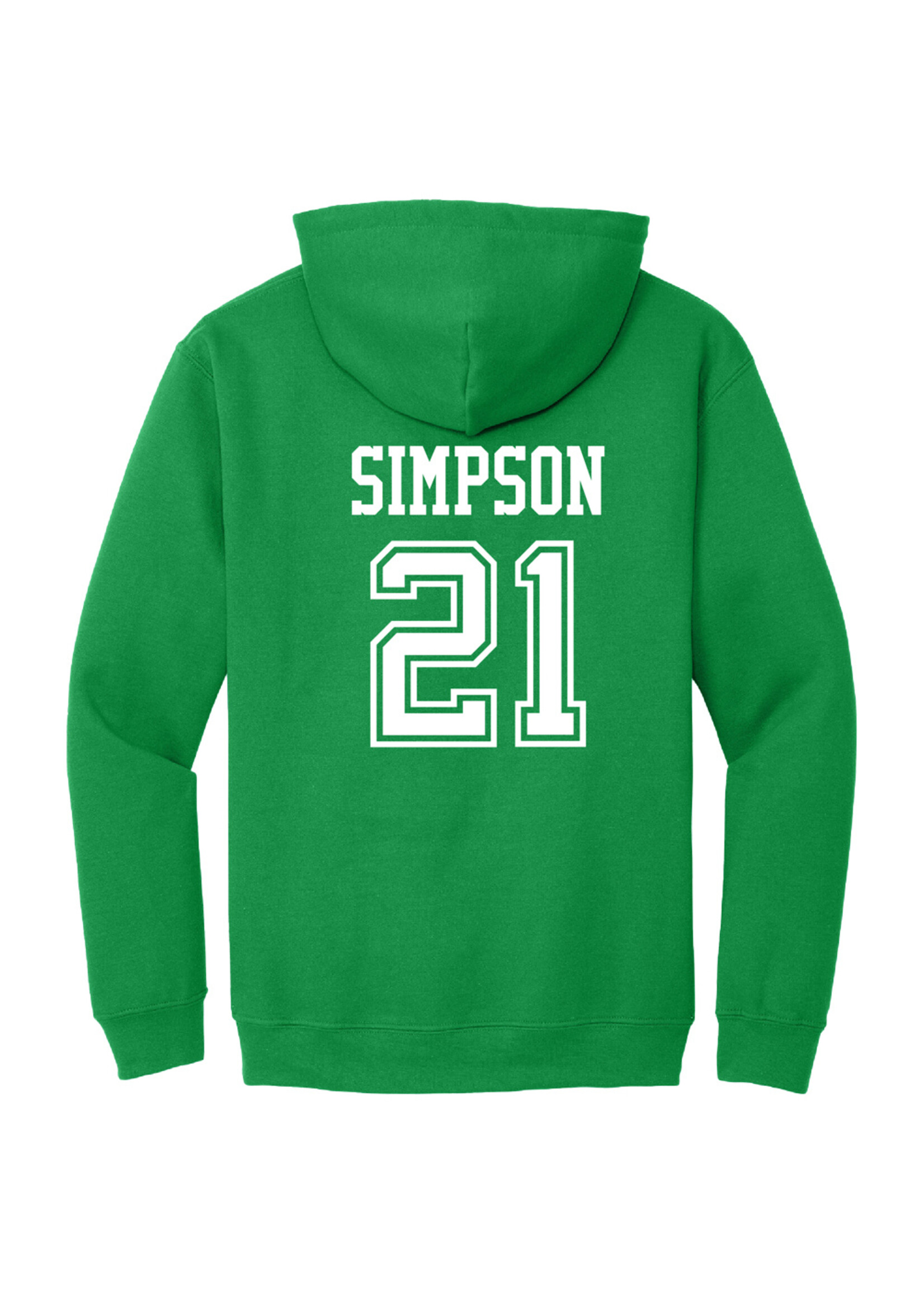 AHUNDYP #21 Cooper Simpson NODAK Shirsey Youth Hood