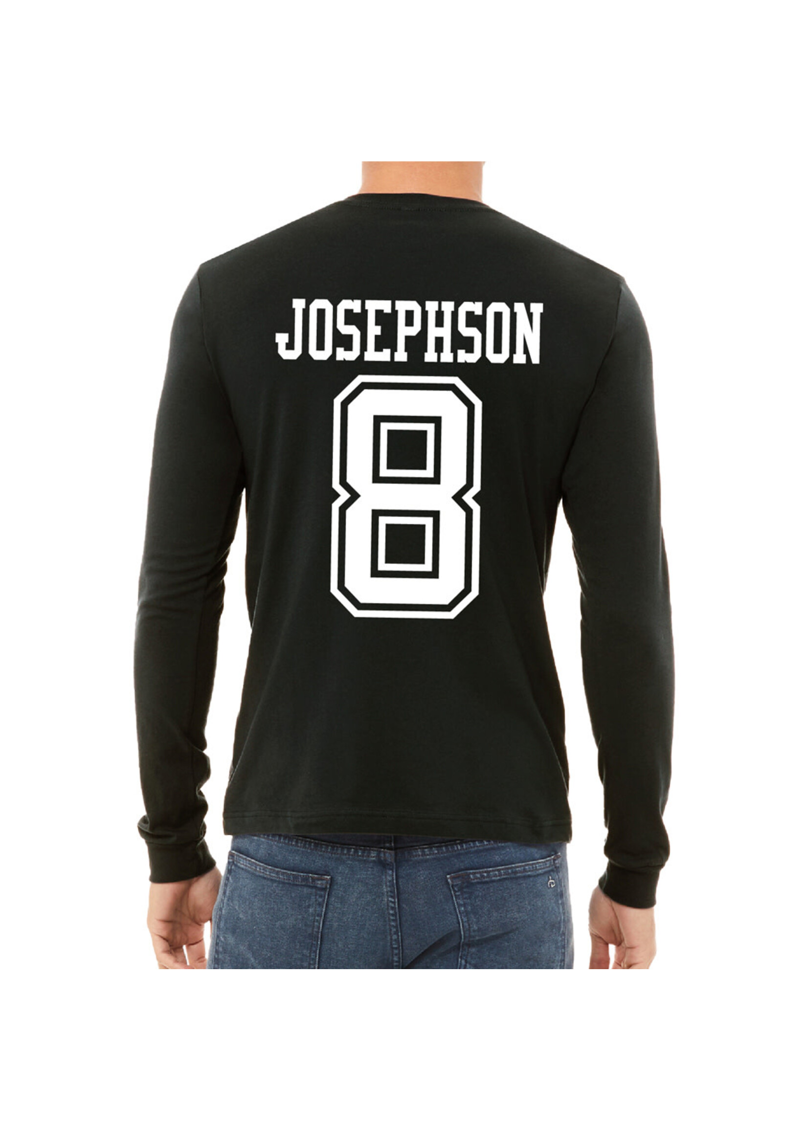 AHUNDYP #8 Ollie Josephson NODAK Shirsey Adult Long Sleeve