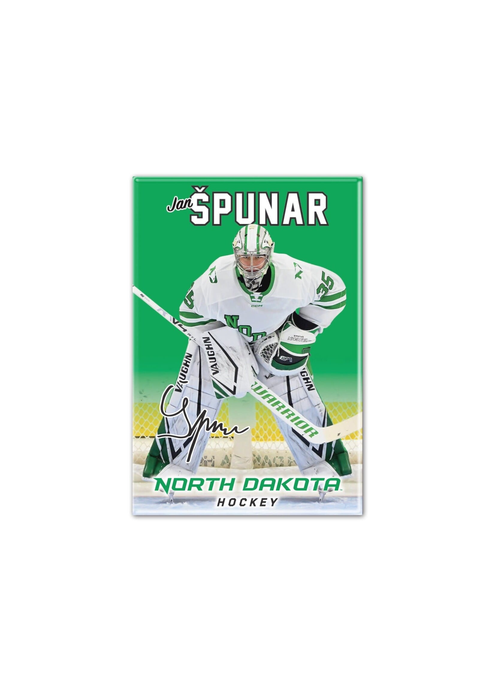Wincraft #35 Jan Špunar UND Hockey 2" x 3" Player Magnet