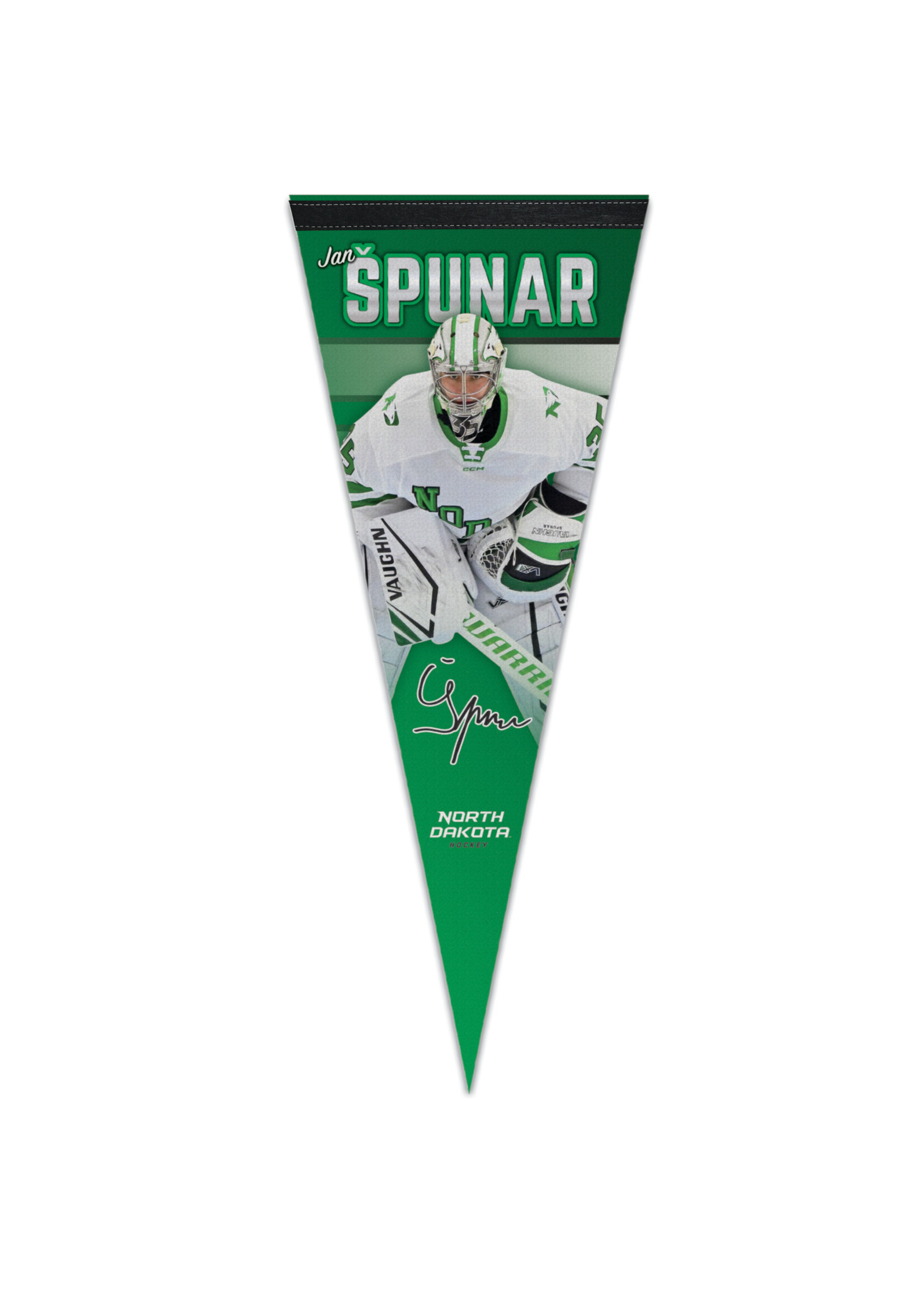 Wincraft #35 Jan Špunar UND Hockey 12" x 30" Player Pennant