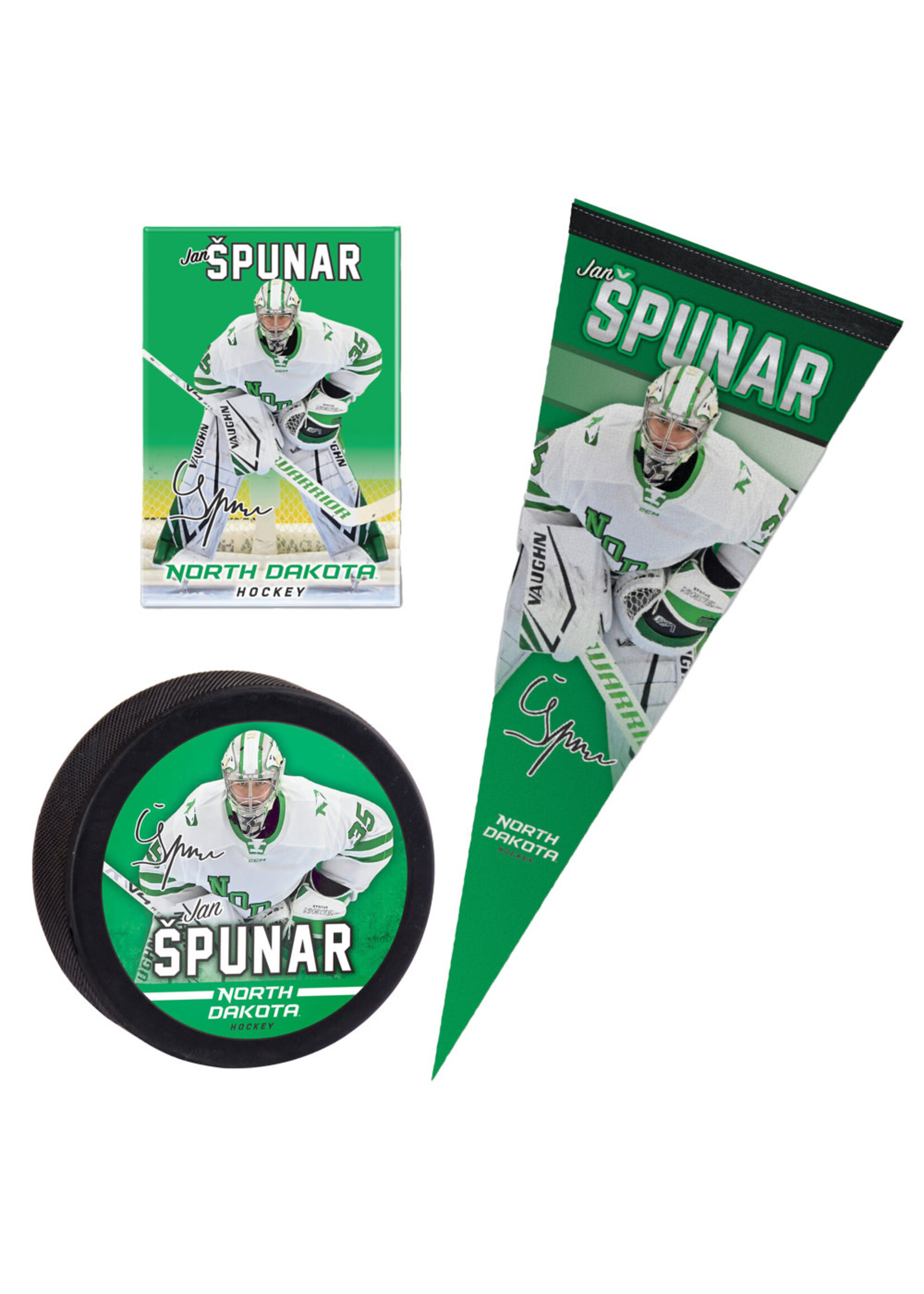 Wincraft #35 Jan Špunar Player 3 Pack - Puck-Magnet-Pennant