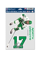 Wincraft Cole Reschny #17 UND Hockey 3 pc Multi-Use Decal Set