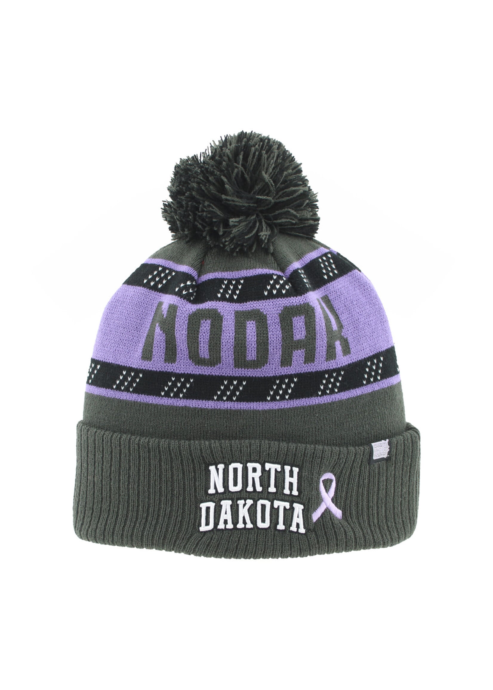 Zephyr Hockey Fights Cancer North Dakota Knit Hat