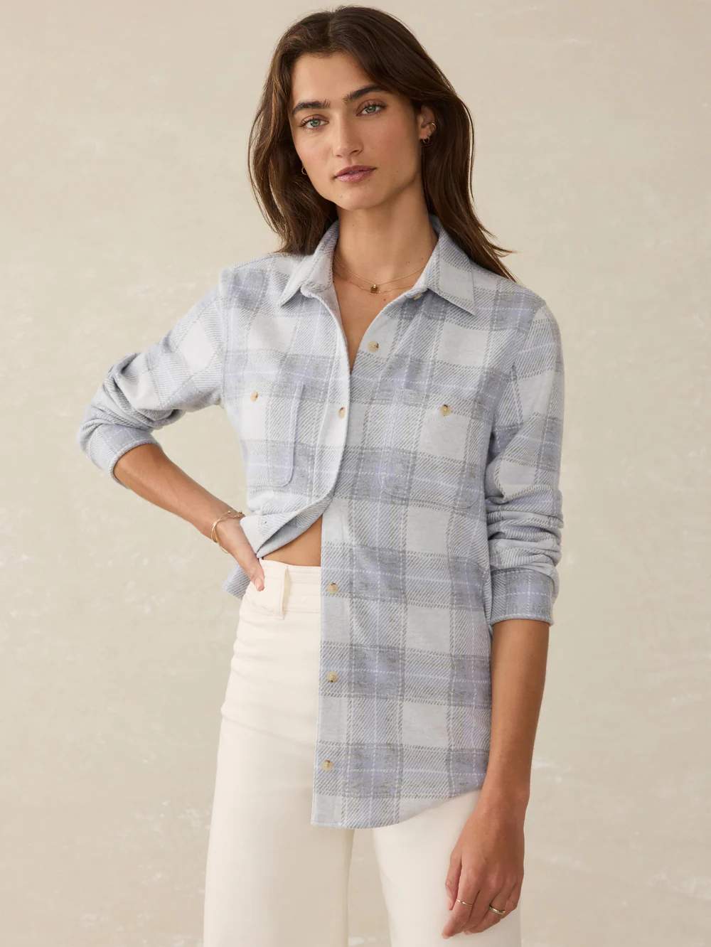 Faherty  レジェンド Sweater Shirt レディース シャツ トップス Blue Ridge Plaid Legend™ Classic Sweater Shirt - Blue Ridge Plaid | Faherty Brand