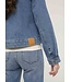 Women's Midweight Denim Pleated Jacket