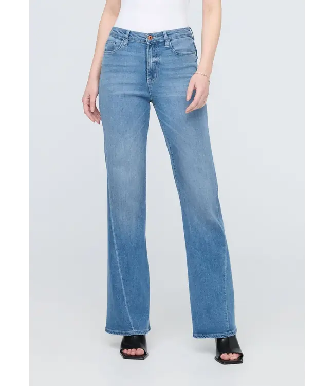 Women's No Sweat Denim High Rise Wide Leg
