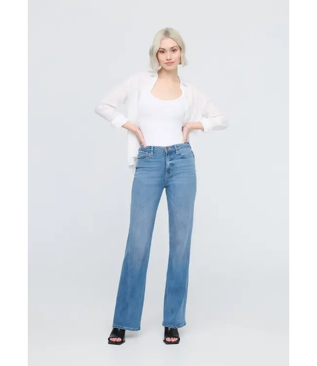 Women's No Sweat Denim High Rise Wide Leg