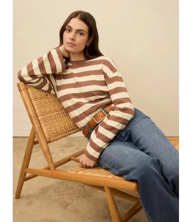 Women's Sunwashed Slub Long Sleeve Retro Tee