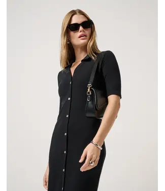 Travis Mathew Women's Cloud Rib Polo Midi Dress