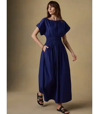 FAHERTY Women's Coastal Poplin Elia Smocked Dress