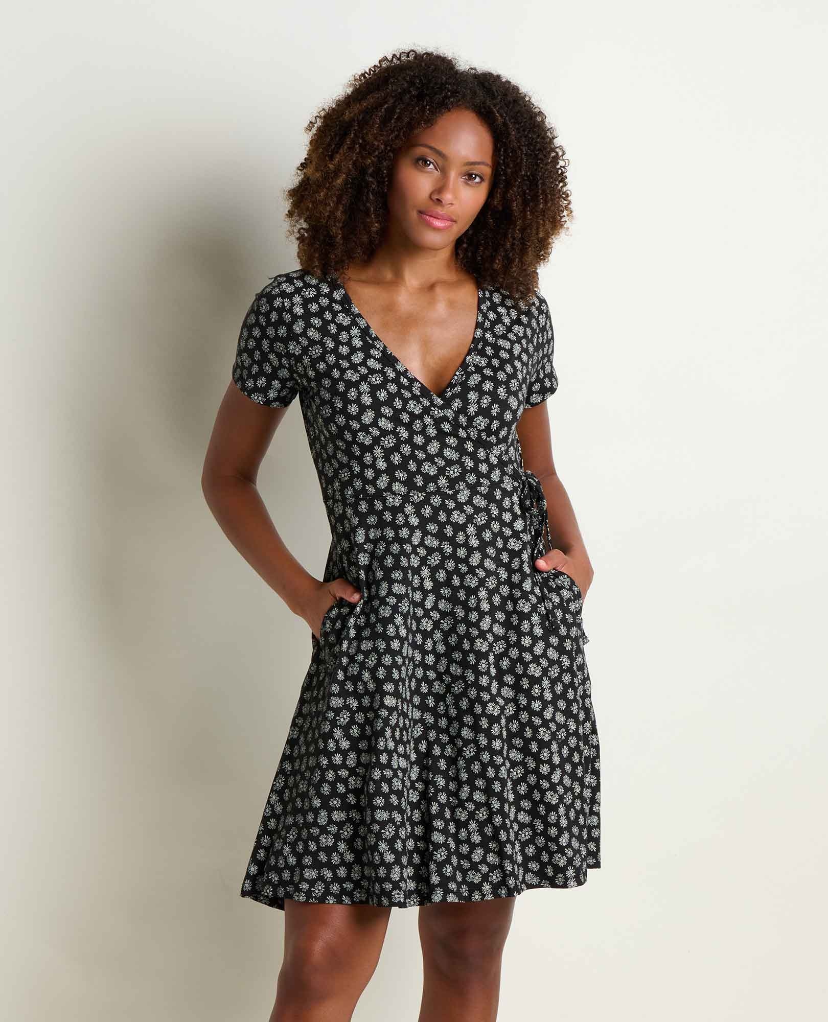 Toad & Co Women's Freesia Wrap Short Sleeve Dress | Active Endeavors -  Active Endeavors