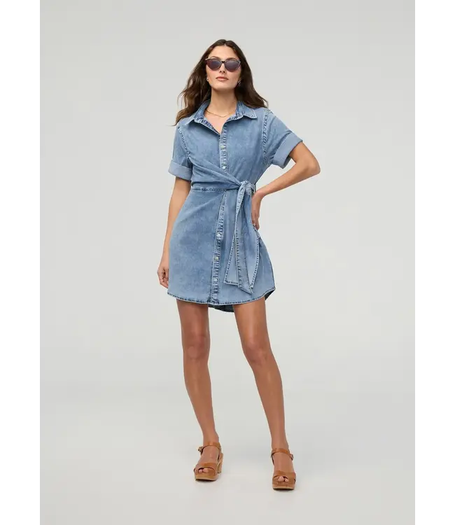 Women's Performance Denim Lite Wrap Shirt Dress