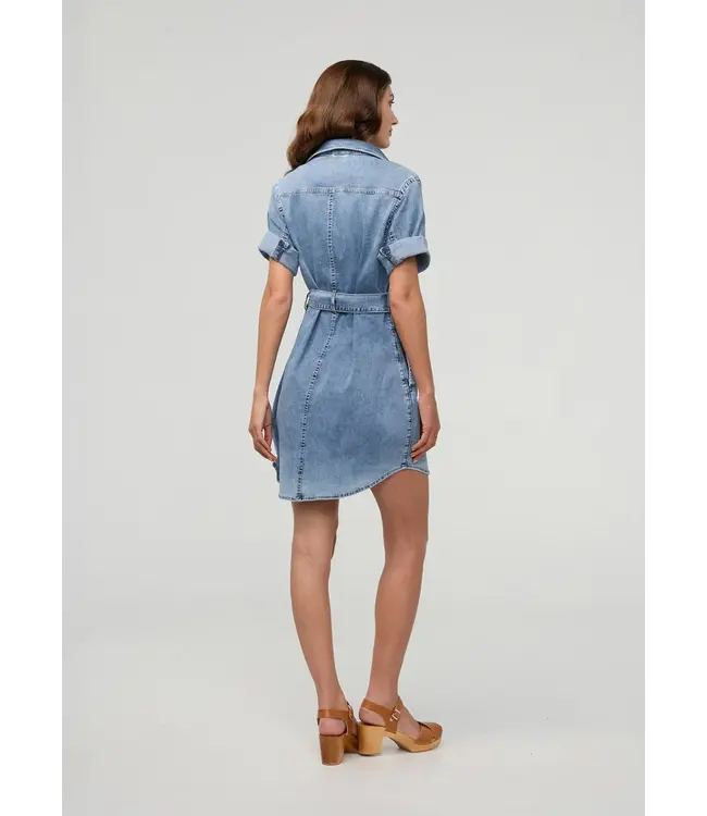 Women's Performance Denim Lite Wrap Shirt Dress