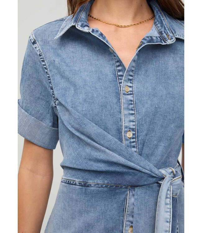 Women's Performance Denim Lite Wrap Shirt Dress