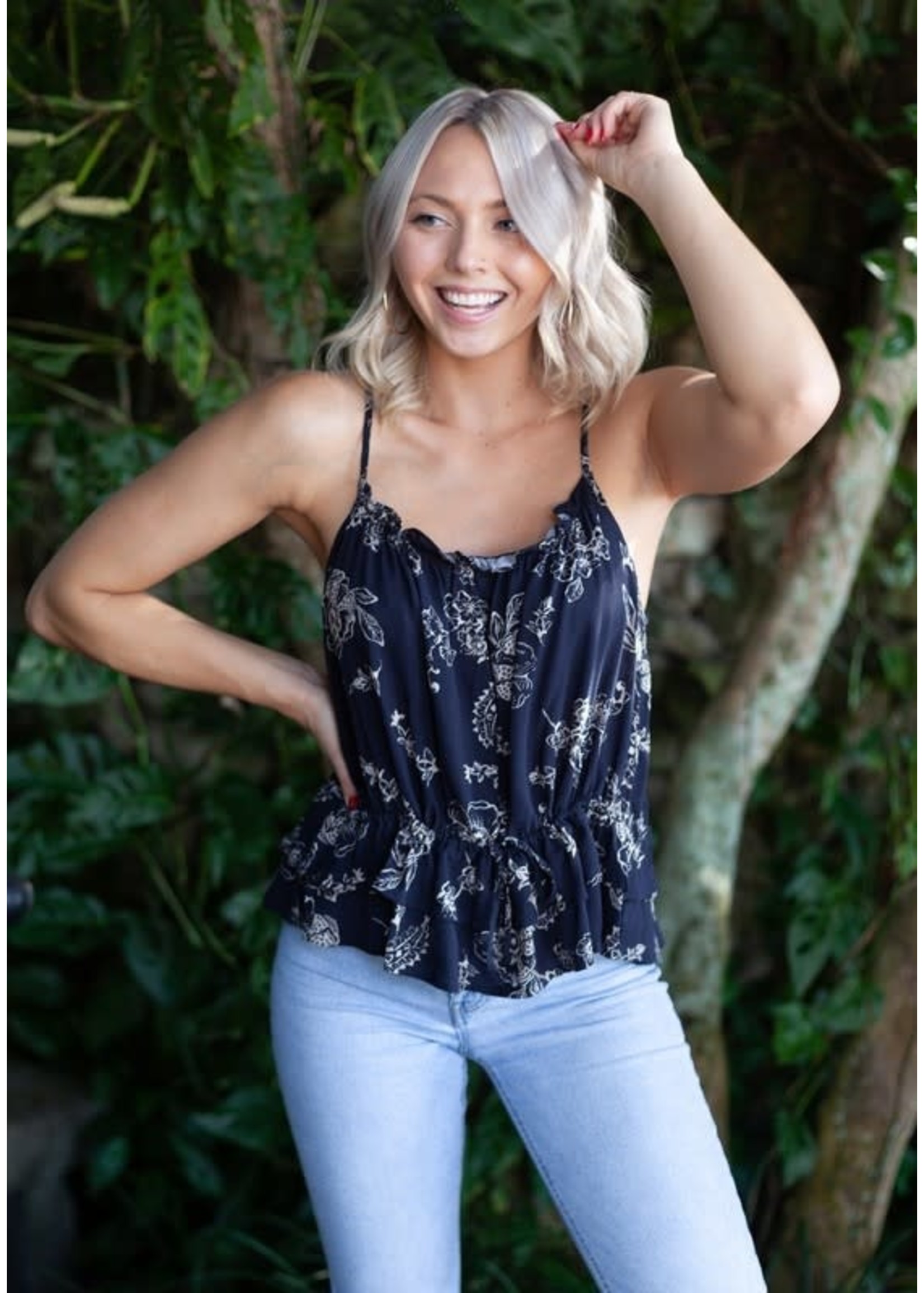 Lovestitch Ruffle Floral Tank
