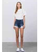 Insane Gene High-Rise Stretch Lace Trim Shorts