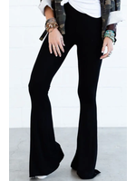 Three Bird Nest Cher Solid Raw Edge Flare Pant