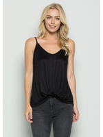 Wasabi + Mint Front Knot Tank Top