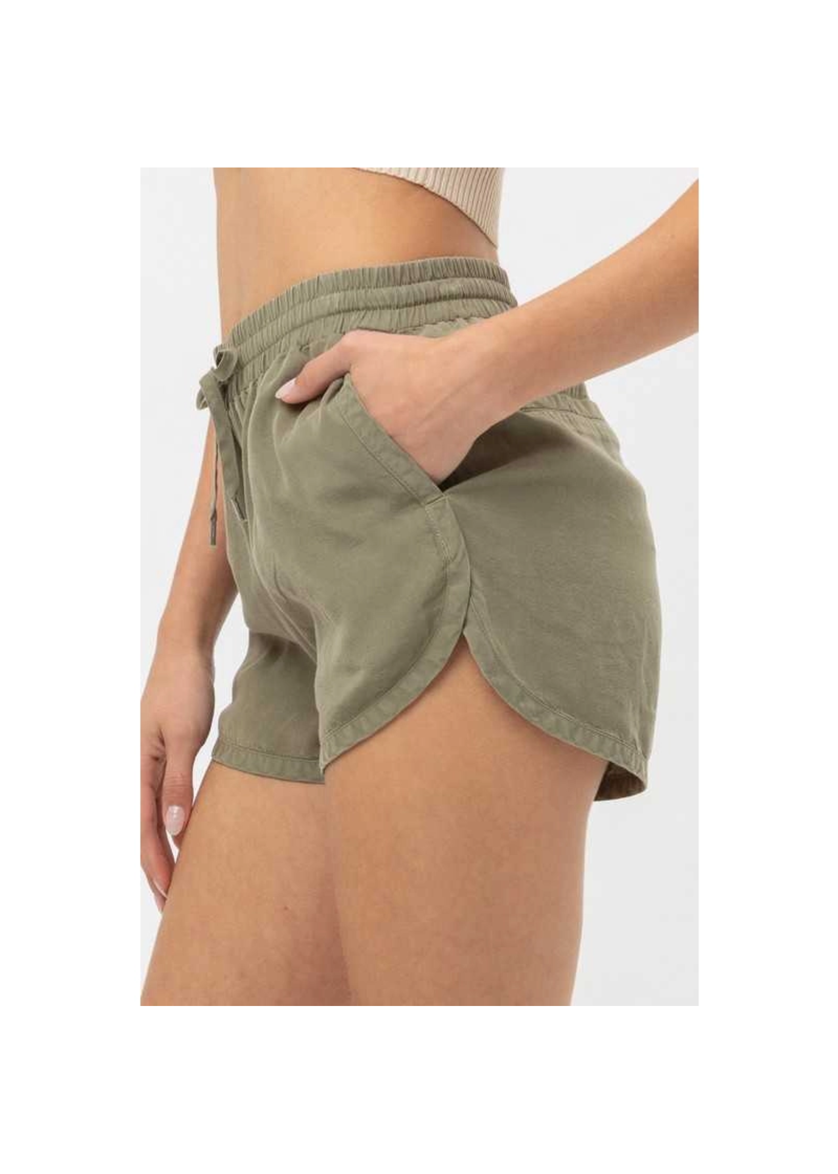 Vanilla Monkey Elastic Waistband Tencel Shorts
