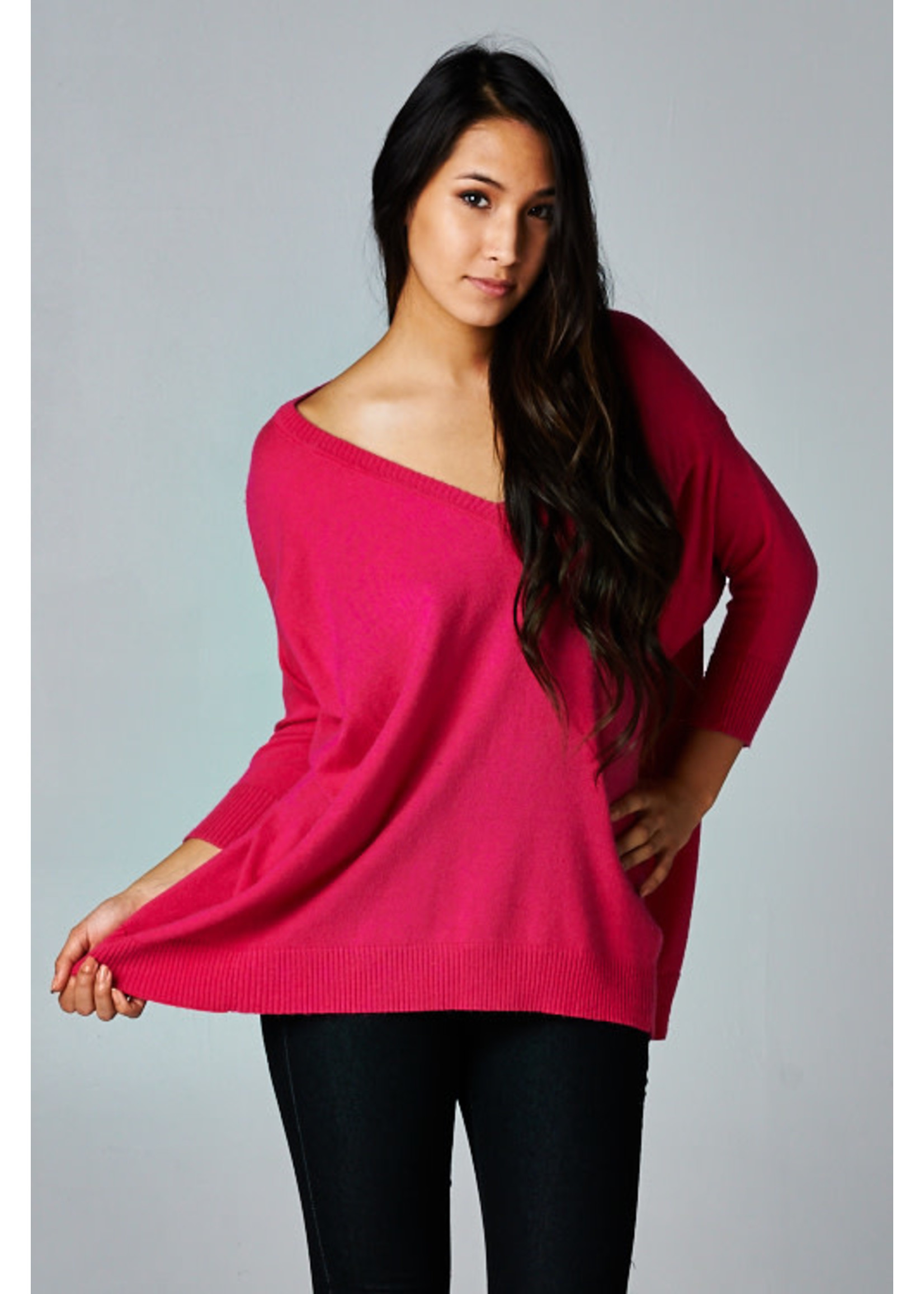 Lovestitch Bright V-Neck Dolman Sweater