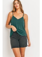Cherish Stretch V Neck Sleeveless Tank