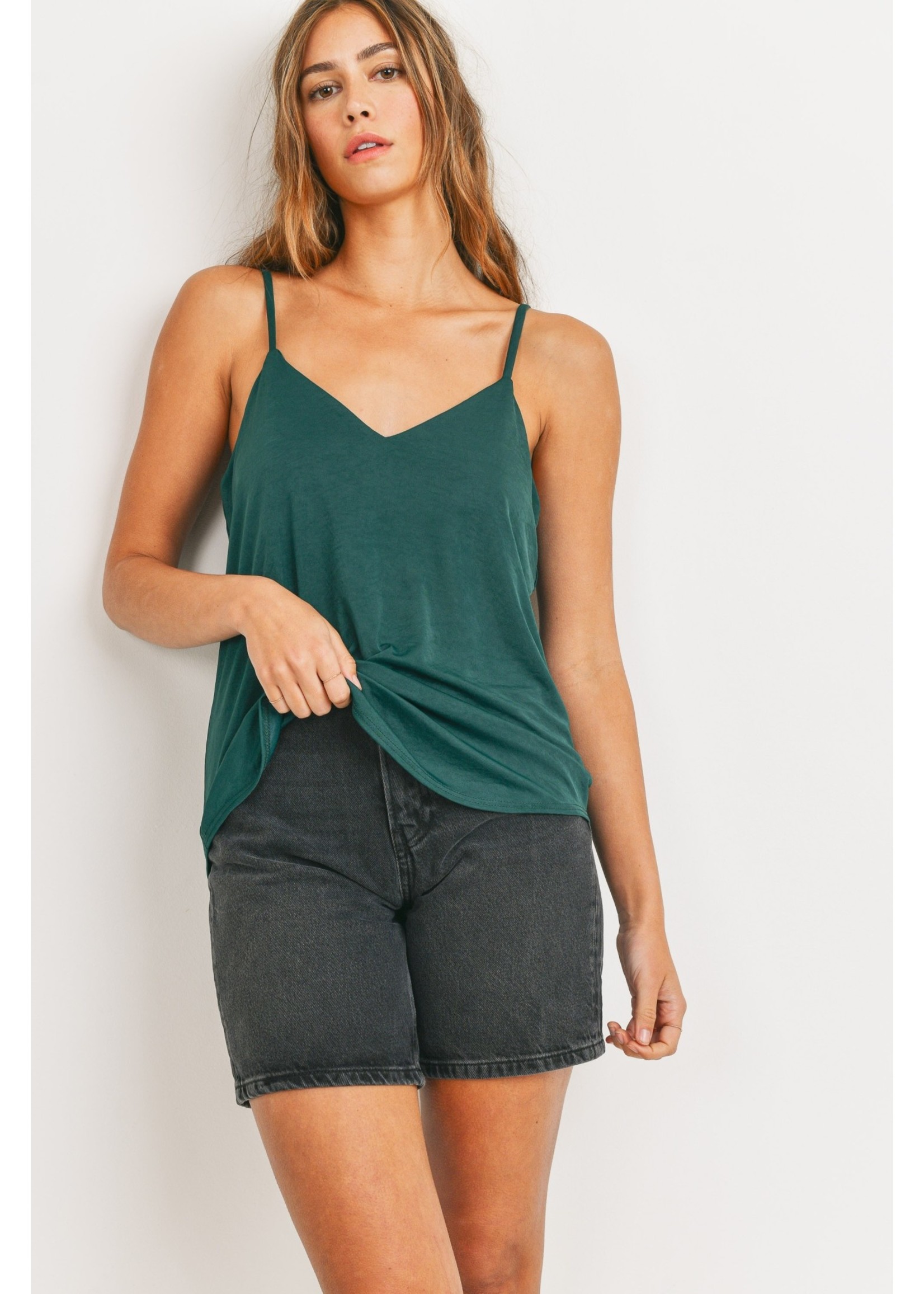 Cherish Stretch V Neck Sleeveless Tank