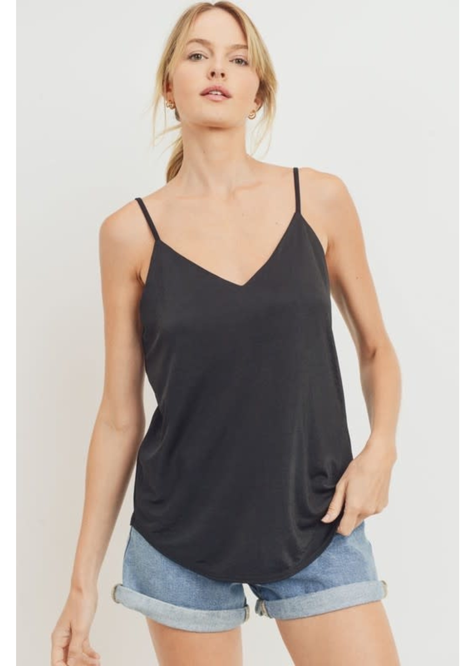 Cherish Stretch V Neck Sleeveless Tank