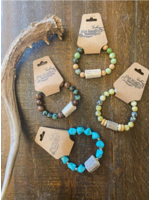 She Laughs Boutique Bracelet - Antler + Single Strand Gemstone