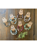 She Laughs Boutique Bracelet - Antler + Double Strand Gemstone