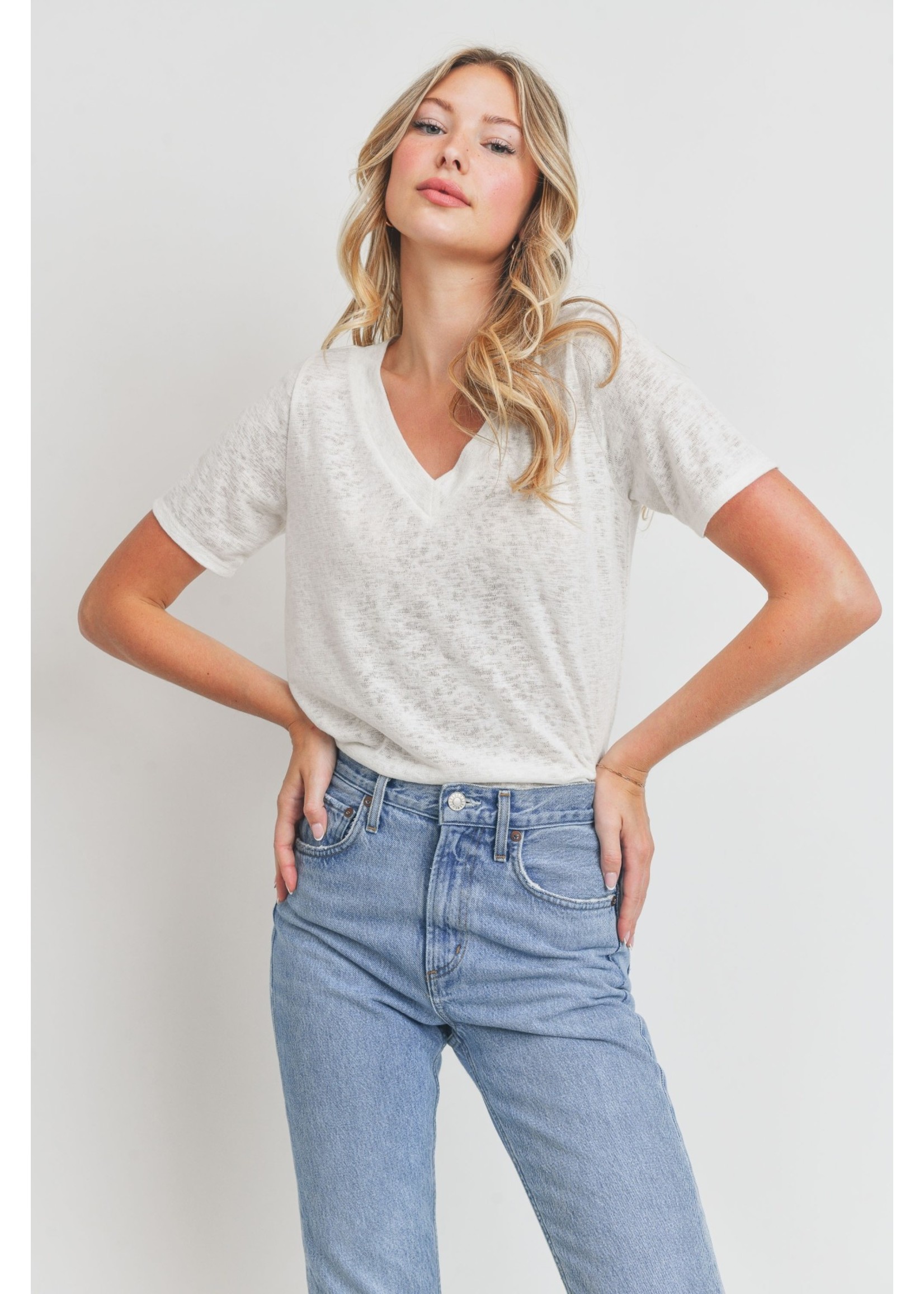 Cherish V-Neck Knit Top