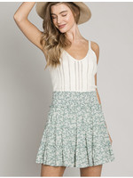 Be Cool Floral Tiered Skirt