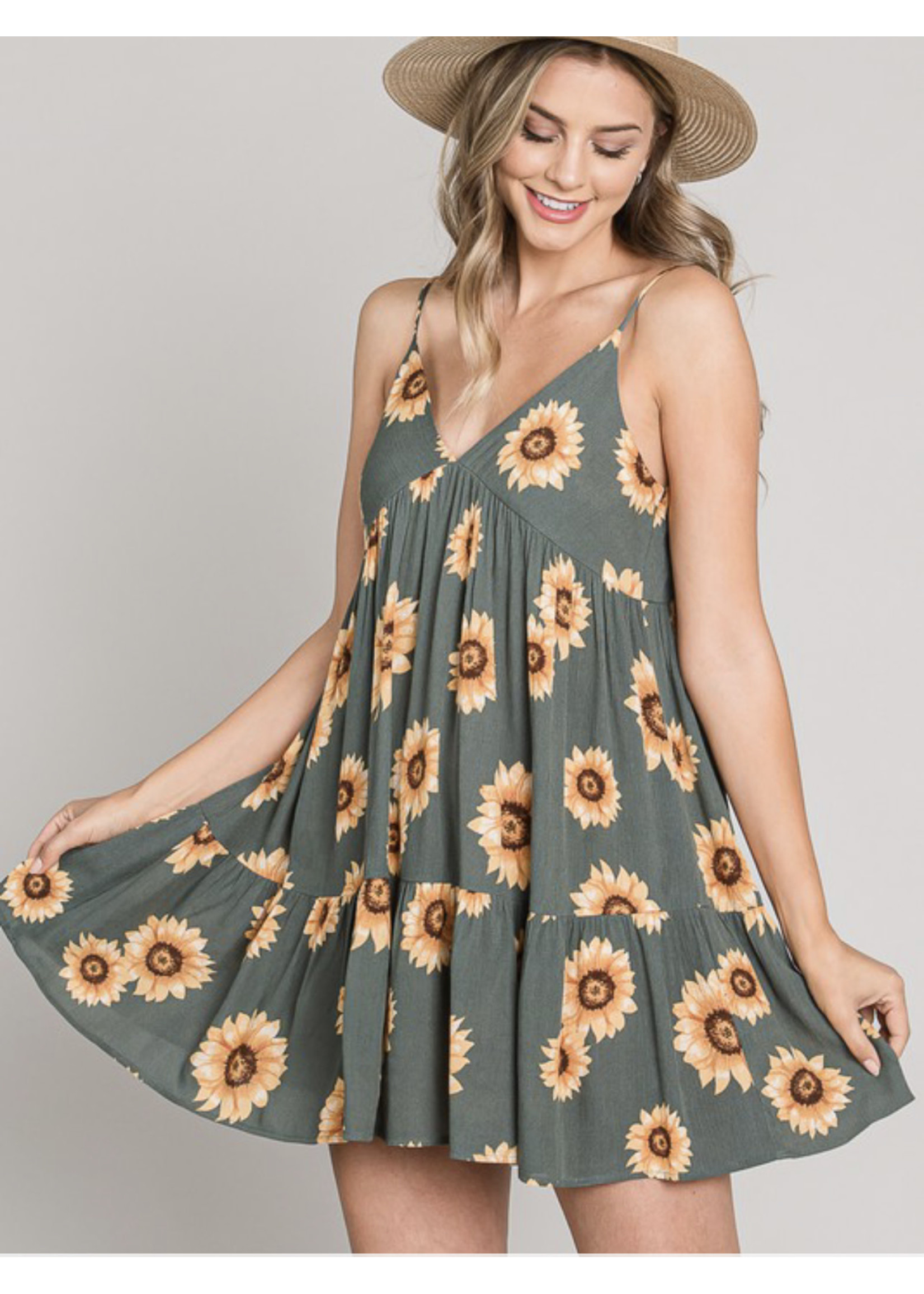 Be Cool Sunflower Mini Dress