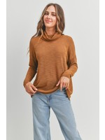 Cherish Turtleneck Slub Knit Top