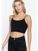 Vanilla Monkey Round Neck Cami Crop Top