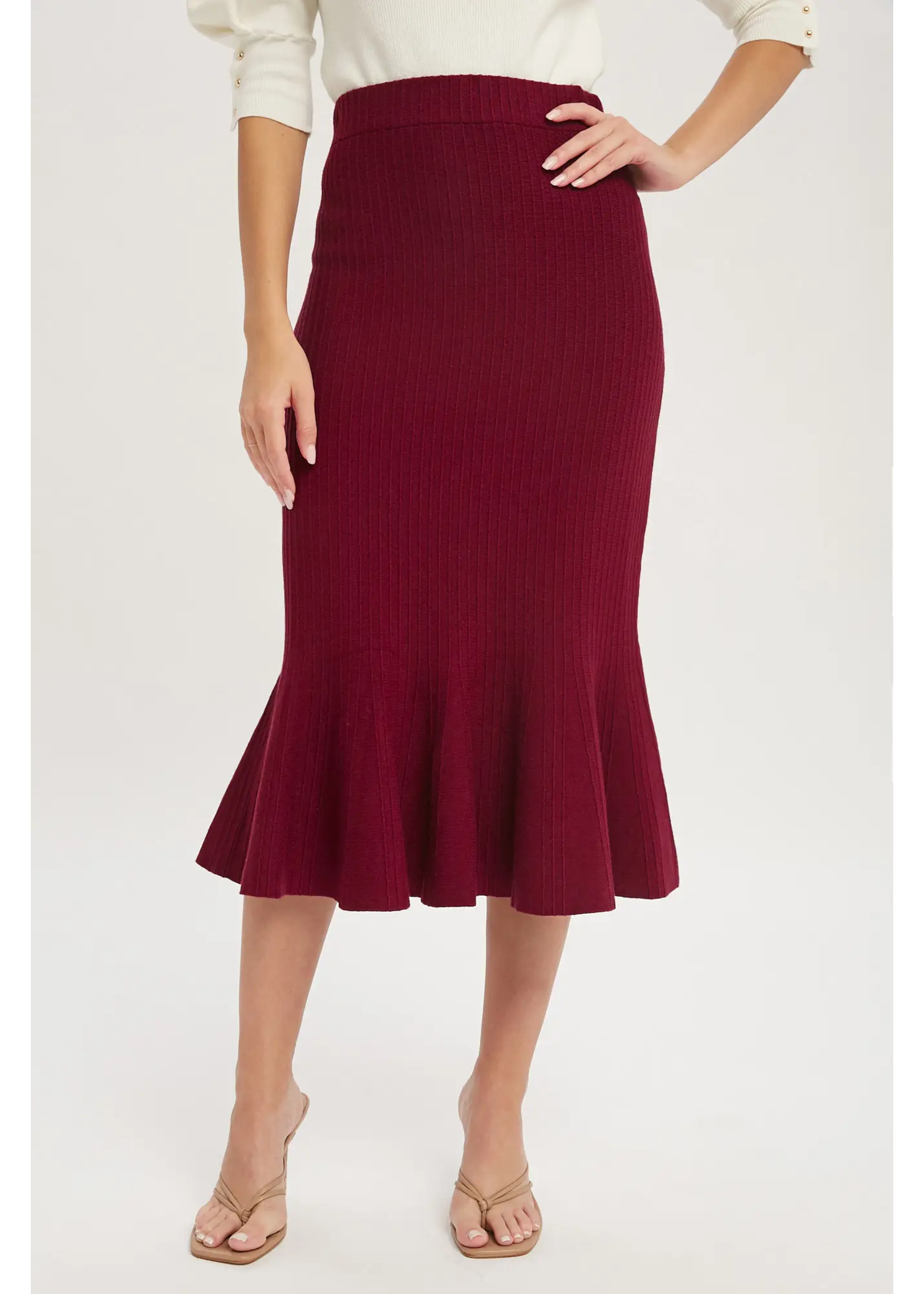 Bluivy Mermaid Sweater Midi Skirt