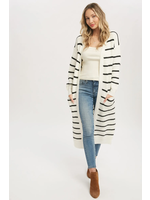 Bluivy Stripe Longline Cardigan