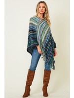 On Blue Poncho Sweater