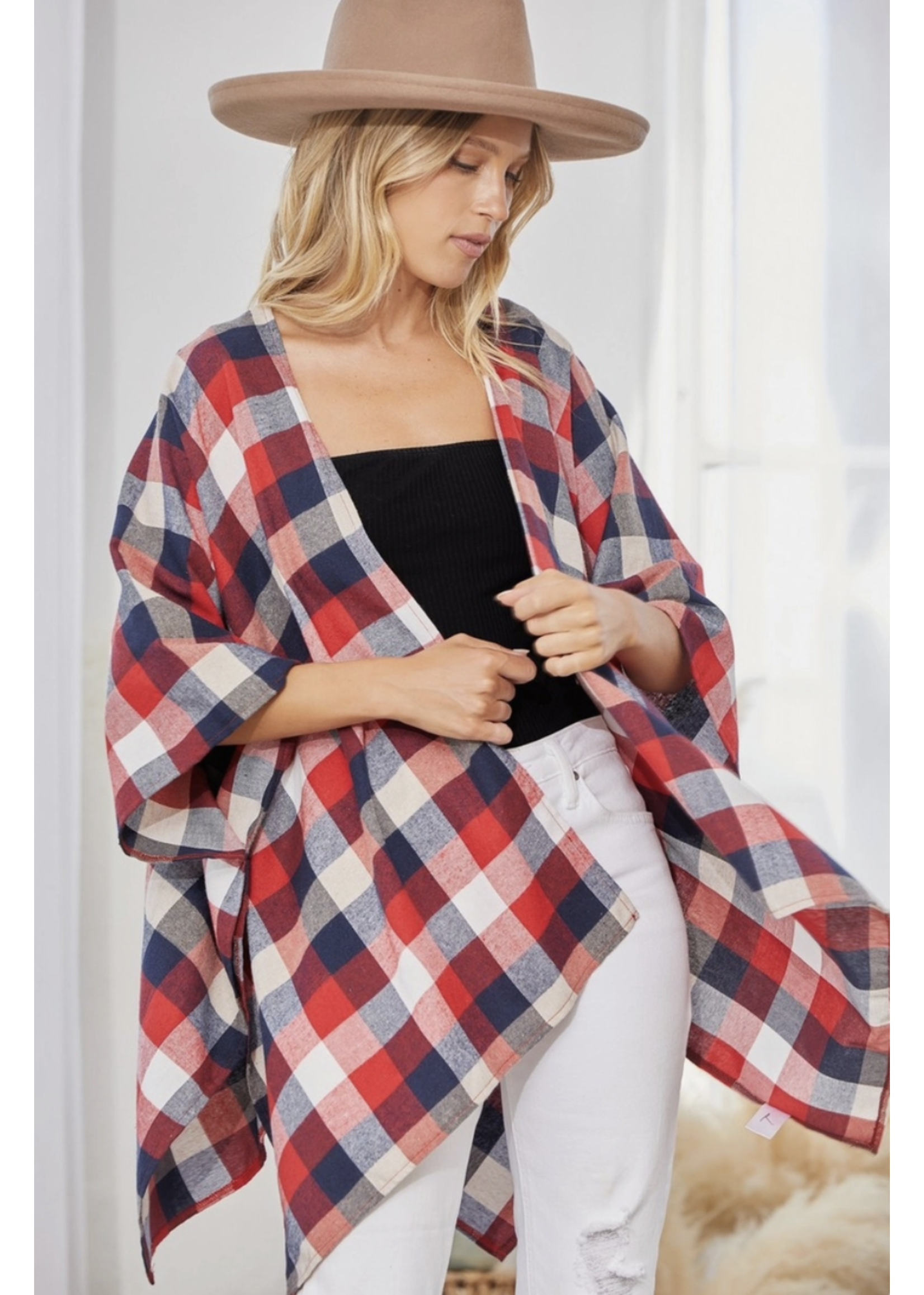 Andree by Unit Plaid Poncho
