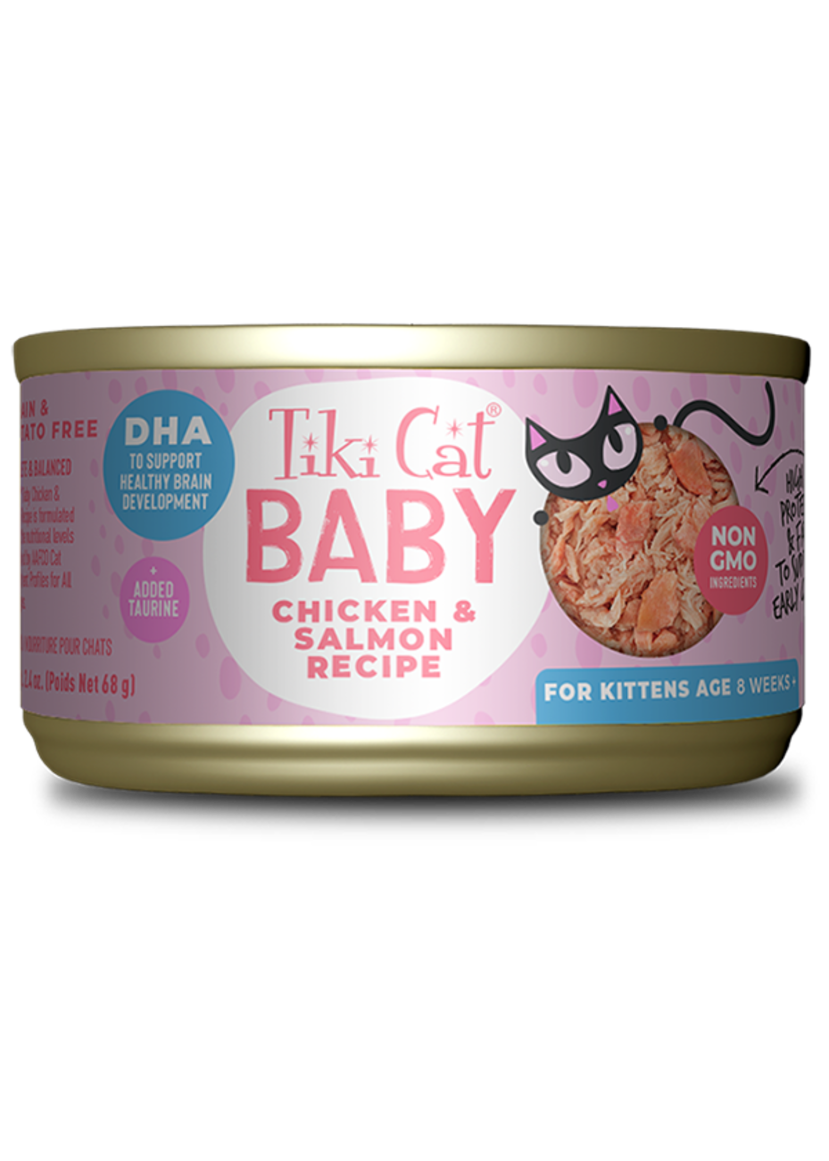 Tiki Pets Tiki Cat Baby Chicken & Salmon Recipe 2.4oz