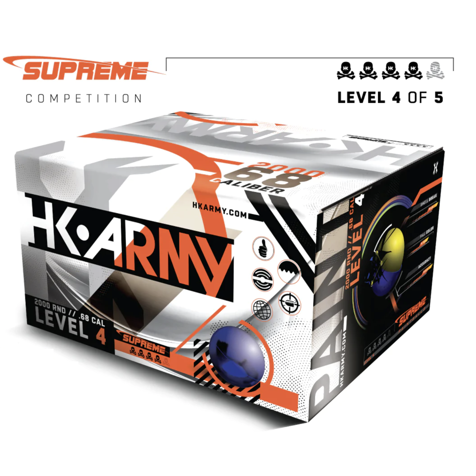 HK Army HK Supreme Level 4 Paintballs - 2000 Balls