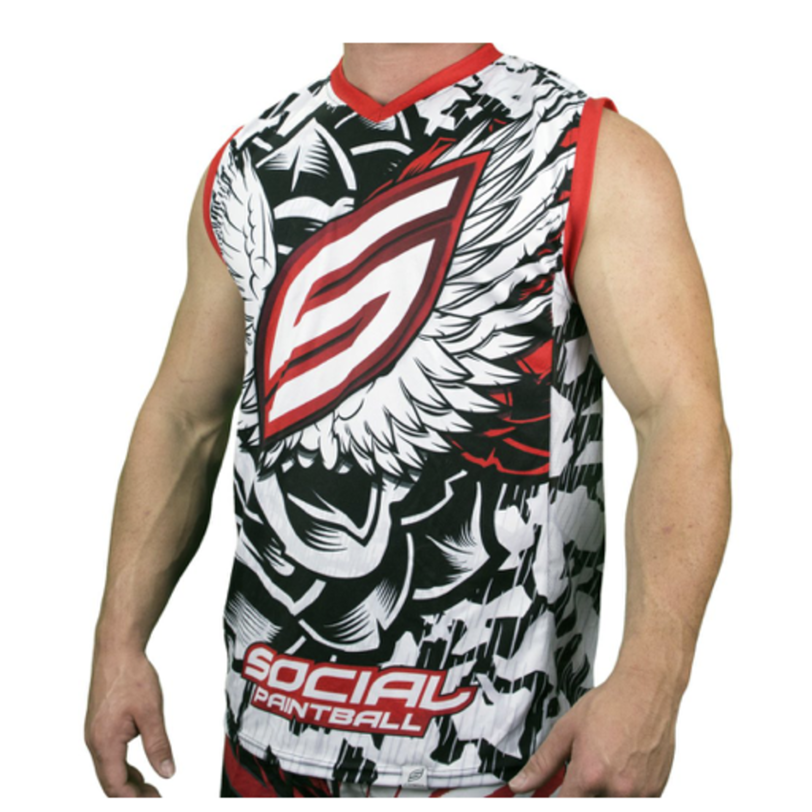 Social Paintball Grit Sleeveless Jersey, Split S Small