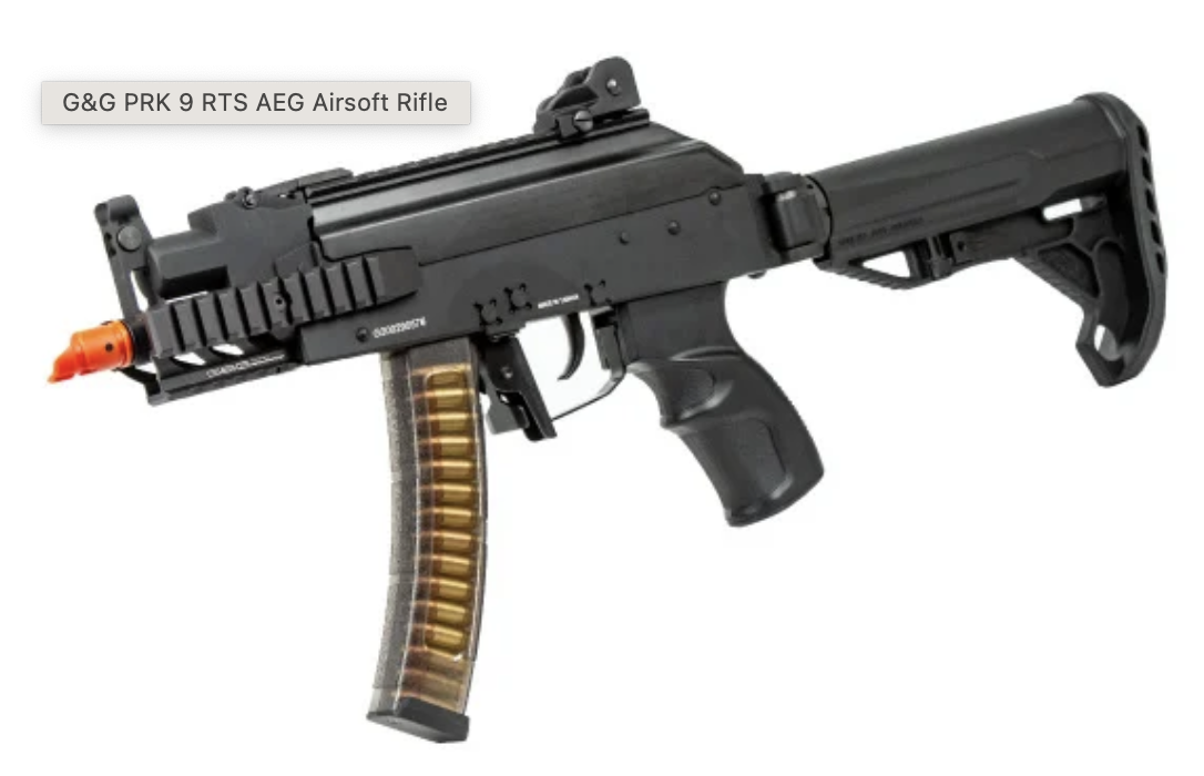 G&G PRK9 AEG Airsoft Rifle Extreme Velocity, Inc.