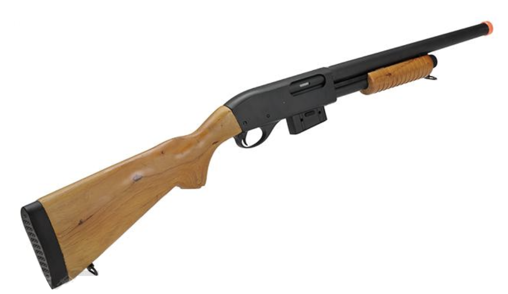 A&K M870 Type Full Metal 400 FPS Airsoft Training Shotgun Wood