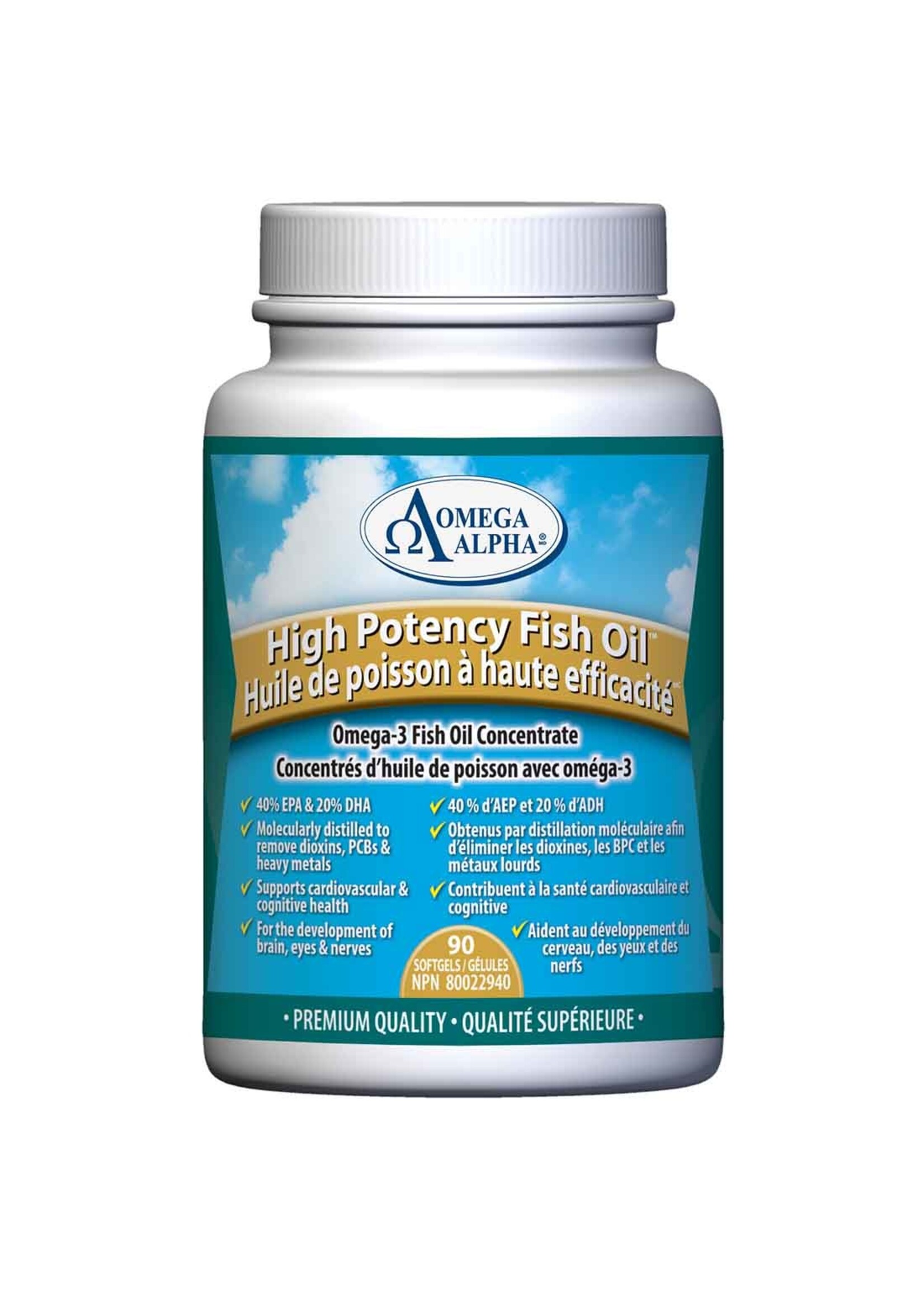 OmegaAlpha High Potency Fish Oil - 90 Soft Caps