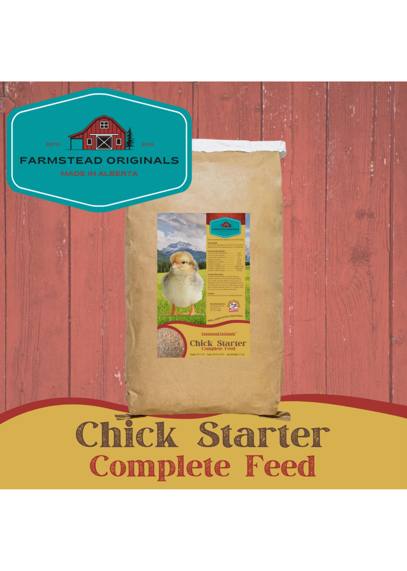 Farmstead Life FSL - Chick Starter Complete Feed - 22 kg