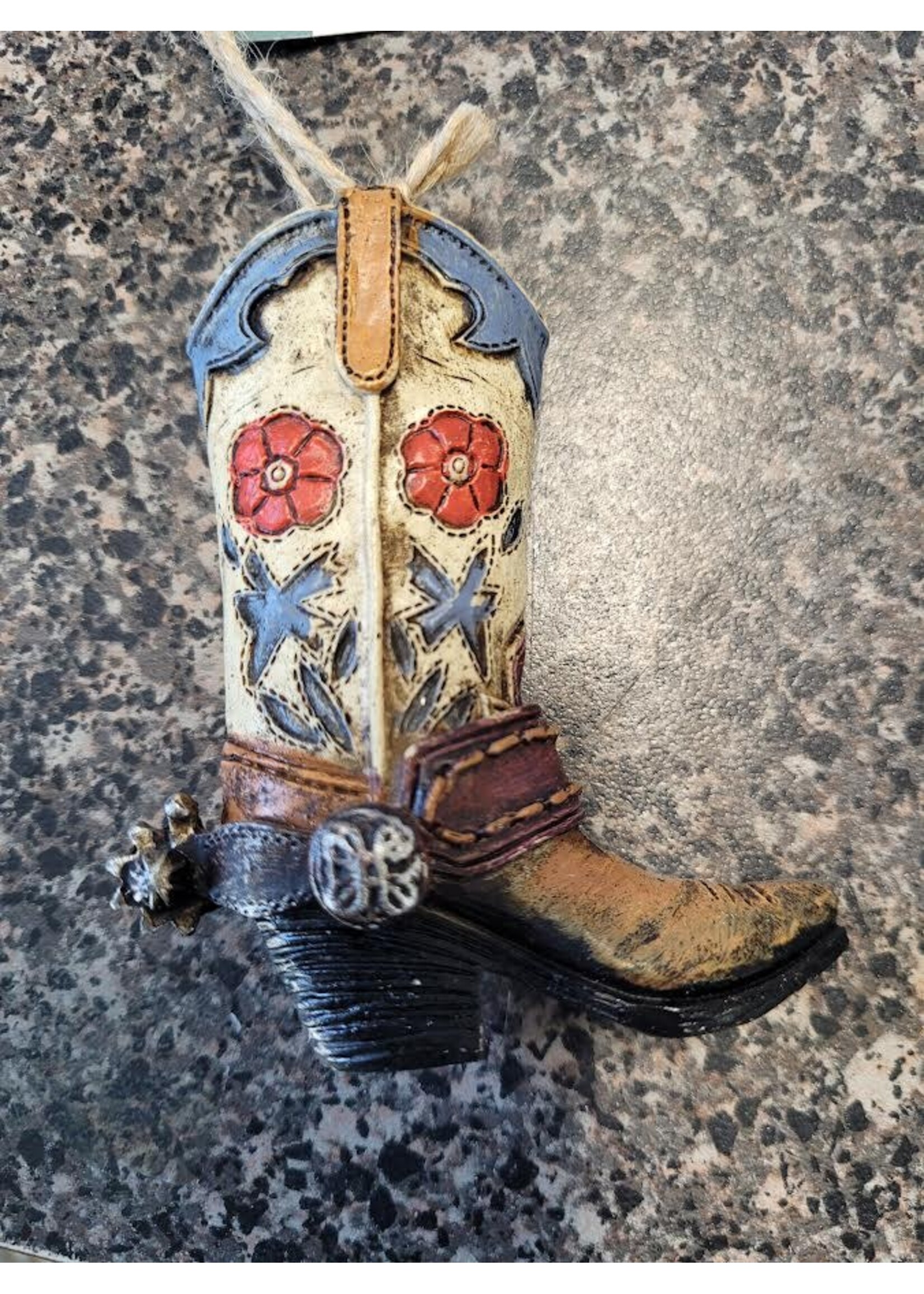 Tough 1 Western Style Floral Boot Ornament
