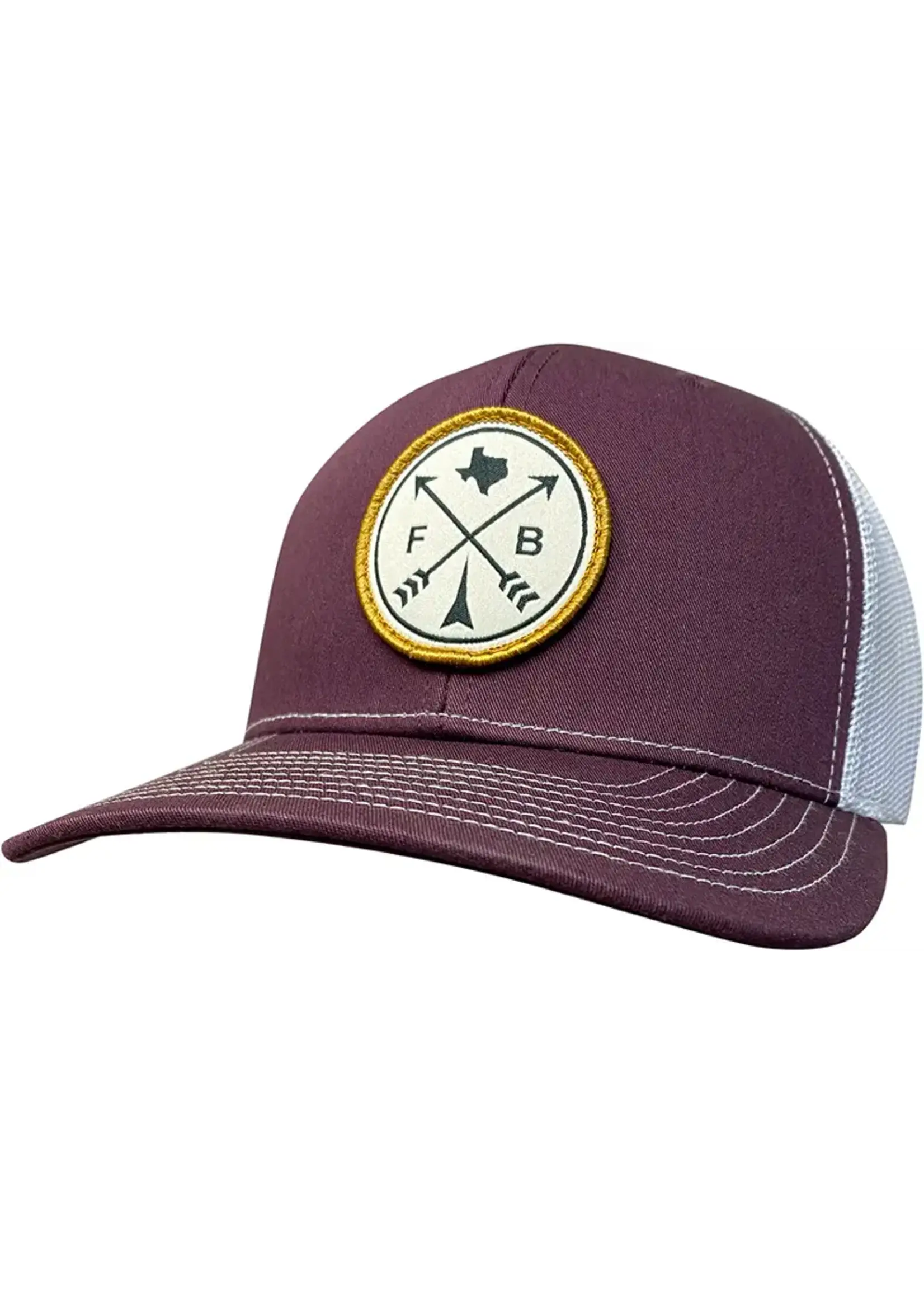 Fast Back Fast Back Hat - Maroon Criss Cross Patch
