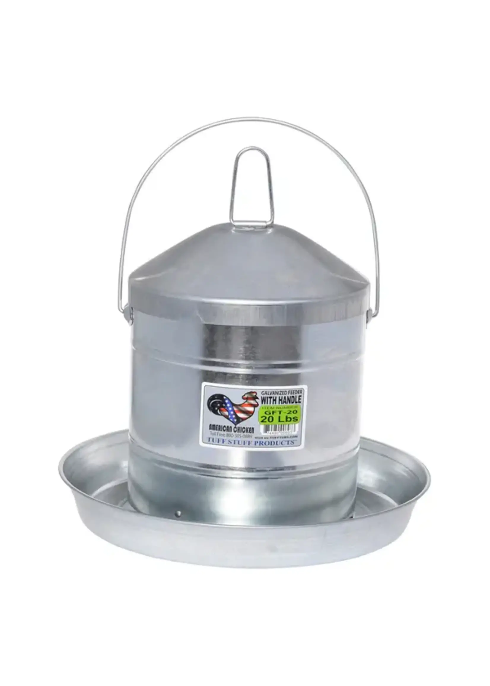 TUFFSTUFF Galvanized Poultry Feeder with Handle -
